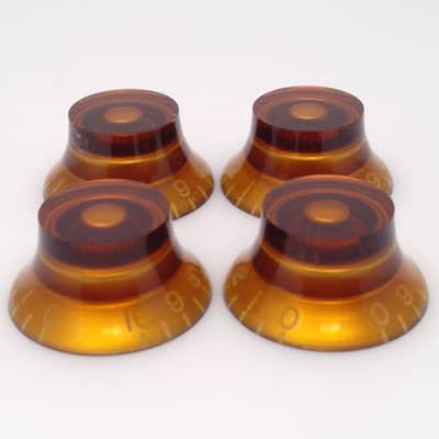 True Custom Shop® Left Hand Amber Top Hat Knobs For Gibson Les Paul SG Pure LP 4 Pack image 2