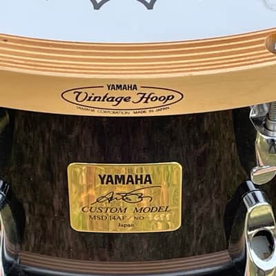 Yamaha MSD14AF Anton Fig Signature 14x6" Maple Snare Drum 2000s - Black image 1