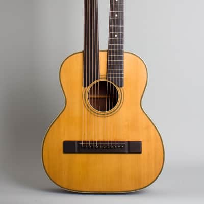 Supertone #12E 650 1/4 Harp Guitar, most likely made by Harmony,  c. 1918, original canvas soft shell case. image 1