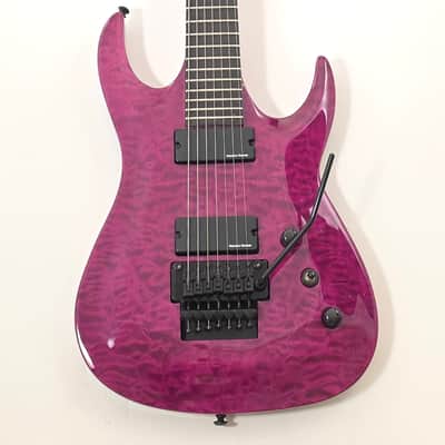 Agile 7 String Electric Guitar w/Floyd Rose 27" Scale Interceptor Pro 727 EB EMG Tribal Purple image 1