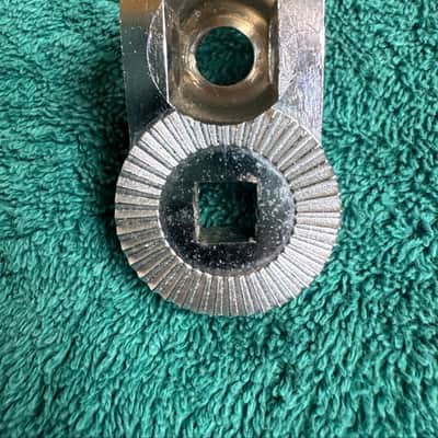 Ludwig Vintage Double Tom Drum Mount Holder - L Arm Geared Tilter Part 70s - Chrome image 5