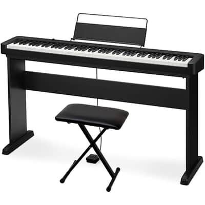 Casio CDP-S360 88-Keys Keyboard with CS46 Stand Bundle and Bench - Black