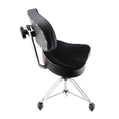 Gibraltar Drum Throne with Adjustable Height Motorcycle Seat & Backrest, Double-Braced Drum Stool, Comfortable Supportive Cushion for Drummers, Studio or Stage Use (9608MB) image 5