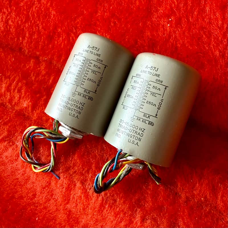 PAIR -TRIAD A-57J Line matching 600 ohm input transformer 1960’s 1970 original vintage USA image 1
