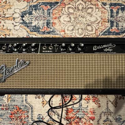 Fender Bassman 1966 2-Channel 50-Watt Guitar Amp Head 1964 - 1967 - Black Panel image 3