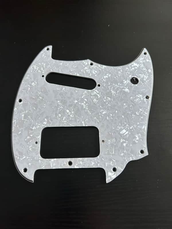 Fender Mustang Pickguard - White Pearloid image 1