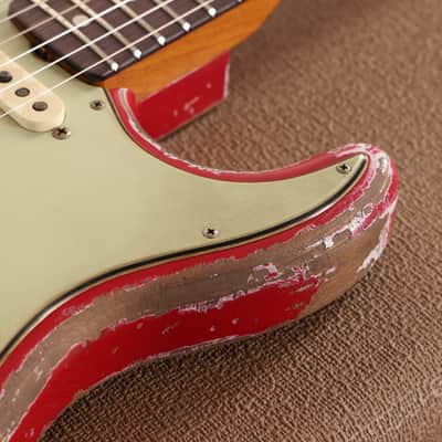 Fender Custom Shop 1962 Roasted Stratocaster Ultimate Relic Torino Red Masterbuilt Greg Fessler image 10