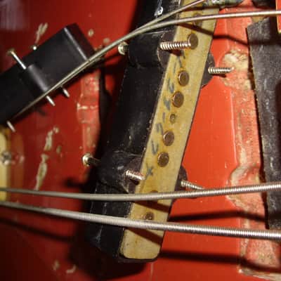 Fender Jazz Bass 1966 - Fiesta Red Matching Headstock image 13