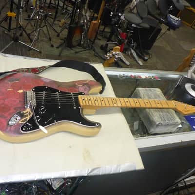 Fender Deluxe Powerhouse Stratocaster SSS w/Piezo Saddles : Crowned & Dressed Frets - Unfinished Roses Over OEM Color image 6