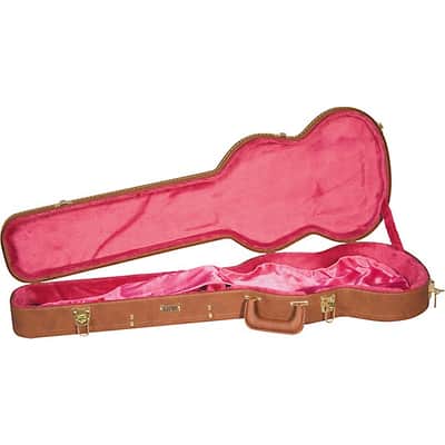 Gator Deluxe Wood Case for Solid-Body Guitars such as Gibson SG Vintage Brown Exterior image 2