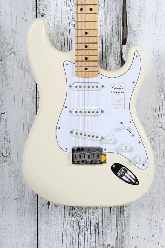 Fender Standard Stratocaster Electric Guitar Olympic White Finish image 1