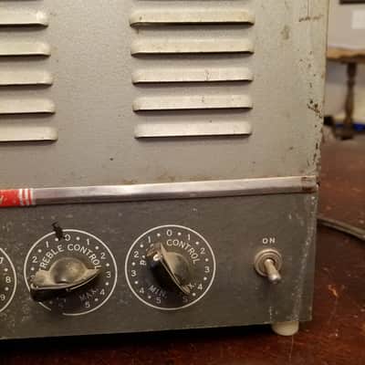 Webster Electric Rare Early Mono Tube PA Amp Mixer 1/4" phone inputs 25 Watt head 6L6 82-25 1950s - Hammered Grey metallic paint image 5