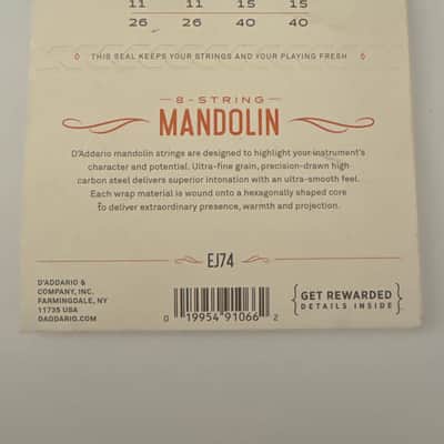 D'Addario EJ74 Phosphor Bronze Medium Mandolin Strings, 11-40 2014 - 2020 - Bronze image 2
