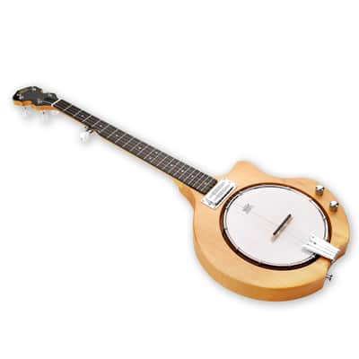Gosila Electric 5-String Banjo – 648mm Scale, Maple Body & Neck, Purple Heart Fingerboard, HH Ceramic Pickup – Natural Low Gloss Finish, Right-Handed, Stage-Ready Performance image 3