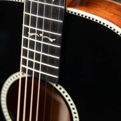 Taylor Custom Shop 2024 Grand Concert 12-Fret Acoustic/Electric - Black Top Mahogany/Mahogany with Hardshell Case image 15