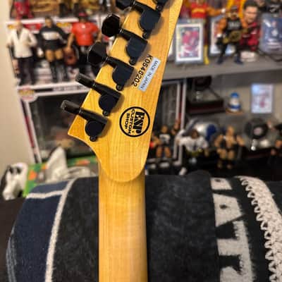 ESP ESP Original Series Kirk Hammett KH-2 Vintage Distressed Black w/case 1995-2019 - DISTRESSED image 9
