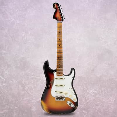 Fender Custom Shop 1969 Stratocaster Heavy Relic Electric Guitar (3TSB) 7 lbs, 10oz image 2