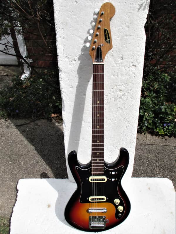 Rhythmline Guitar, 1960's, Japan, 2 Pickups, Sunburst, Case image 1