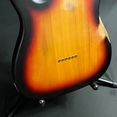 JET Guitars JT-350-RLC Relic Tele-Style Electric Guitar 3-Tone Sunburst image 11
