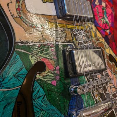 Ibanez AS7312-TCR Artcore custom rainbow image 2