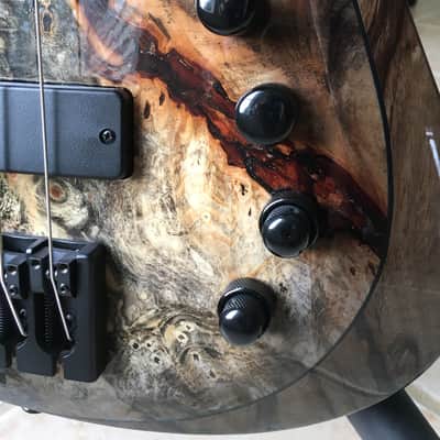 Kiesel V49K Vanquish 4 string 2017 Buckeye Burl 2017 NAMM Build image 14