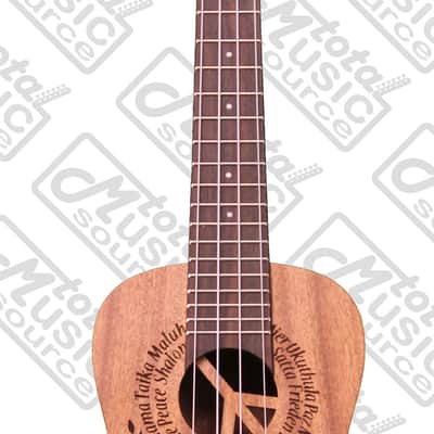 Luna Mahogany Series Maluhia Peace Acoustic-Electric Concert Ukulele W/Gigbag,Tuner,Strings & PC, UKE MALU EL COMP image 4