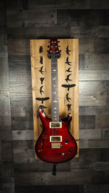 Guitar Chopps "Paul Reed Smith" Wood Mountable Wall Art Guitar Hanger and Shelf Case image 1