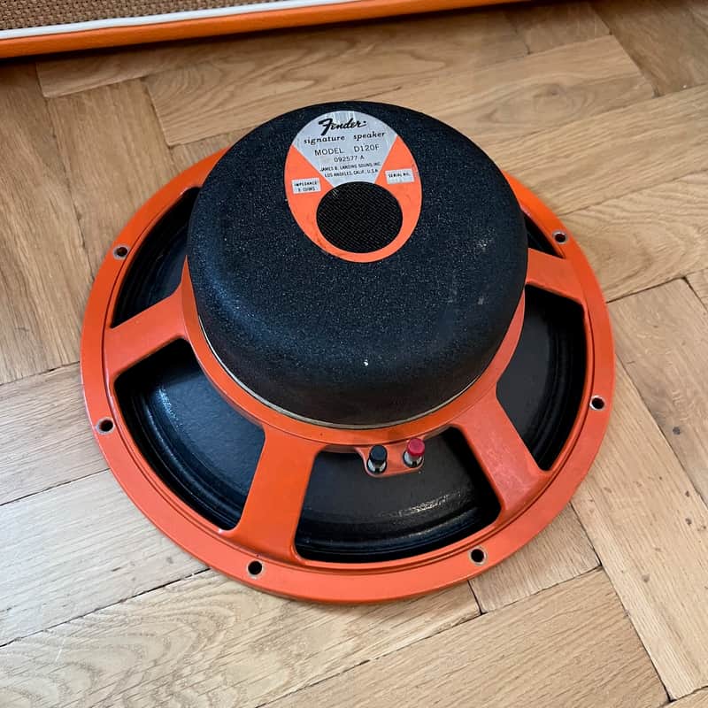 Vintage 1970s JBL Fender USA D120F D120 8ohm Orange Signature 12