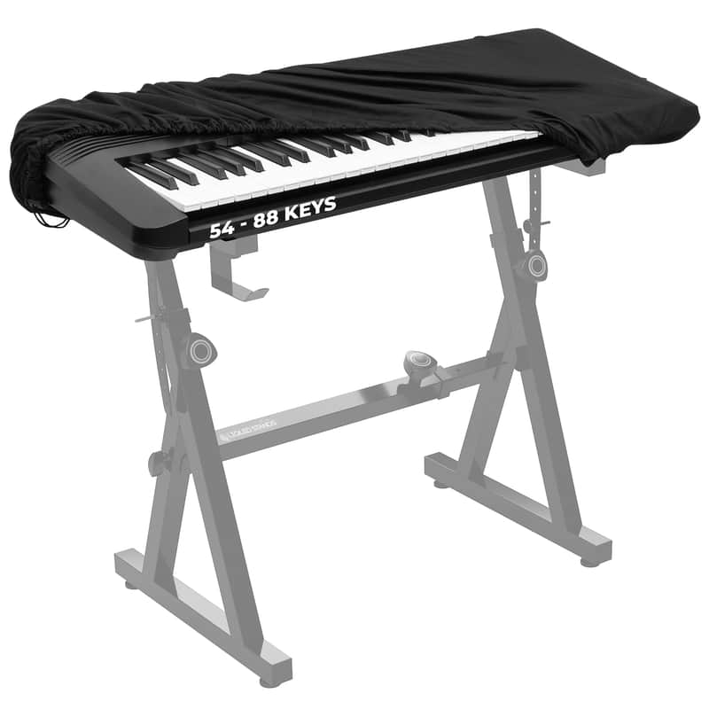 Liquid Stands Piano Keyboard Cover - Piano Keyboard Dust Cover for 54-88 Keys with High Elasticity Spandex and Cord Lock image 1