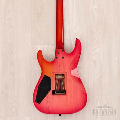 1980s ESP Custom Shop Vintage Superstrat “T. Shibahara” Pink Sunburst w/ Floyd Rose, Dimarzio & Case image 3