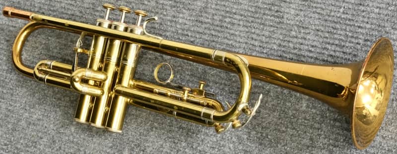 Vintage Reynolds Contempora Large Bore Bb Trumpet w 1st Valve Slide Trigger...1957 image 1