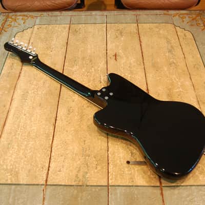 Silvertone 1478 Silhouette Reissue w/Waterslide Baritone Rubber Bridge Conversion, Harmony Offset Style w/Bigsby + Soft Case image 10
