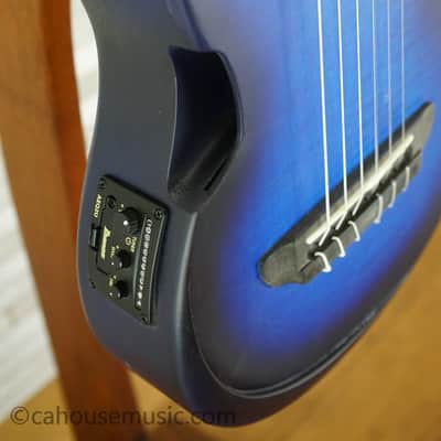 Ibanez AUP10FMNE-TBO Tenor Ukulele - Transparent Blue Sunburst Open Pore image 7