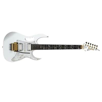 Ibanez Steve Vai Signature Premium JEM7VP Electric Guitar with Gig Bag, Ebony Fretboard, White image 1