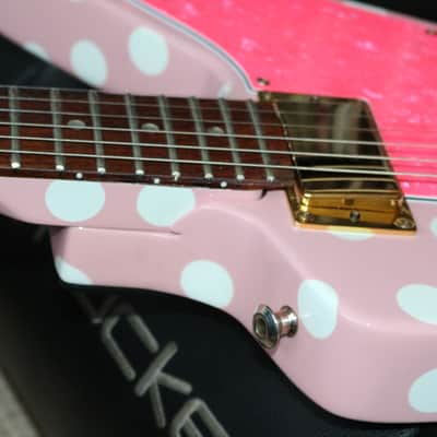 Xeno Guitars "Sweet Little Sixteen" Explorer-Shape, Pink Polka Dot image 11