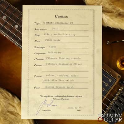 Fibenare Roadmaster FB Classic Tobacco Burst image 13