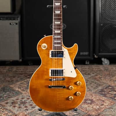 Gibson Les Paul Standard 50s Figured Top Electric Guitar - Honey Amber with Hardshell Case image 3