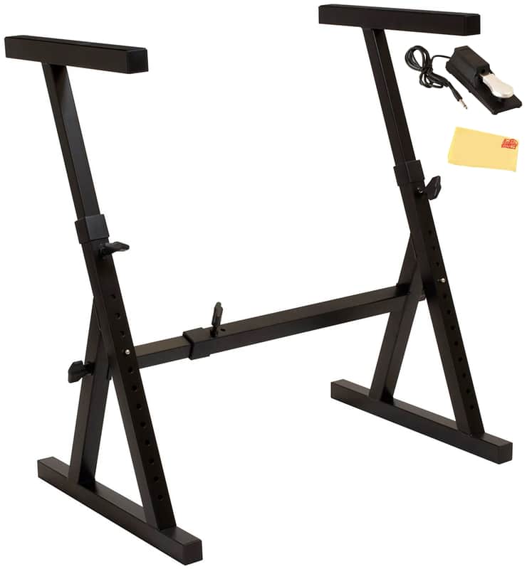 Ultimate Support JS-Z1000 JamStands Adjustable-Height Z-Style Keyboard Stand w/ Sustain Pedal image 1