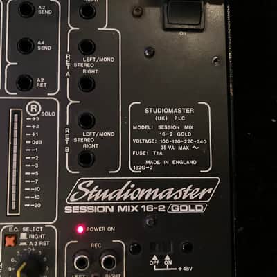 rare English mixer Studiomaster Session Mix16-2 Gold, England, Mixing Deck, vintage console, 4 aux buses, parametric eq image 12