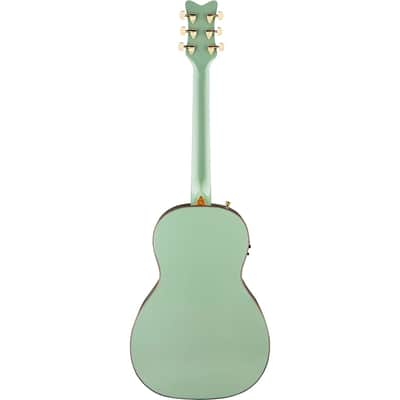 Gretsch G5021E Rancher Penguin Parlor Acoustic Electric Guitar - Mint Metallic image 4