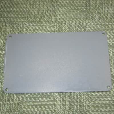 used vintage DOD Performer Series BOTTOM PLATE ( screw holes are on 4 corner areas) NO: pedal/other parts - early 1980s - Metal Plate has Silver & Gray Finish / Stiff Black Rubber Padding (padding has ridges) has Label, underside sanded & repainted gray image 15