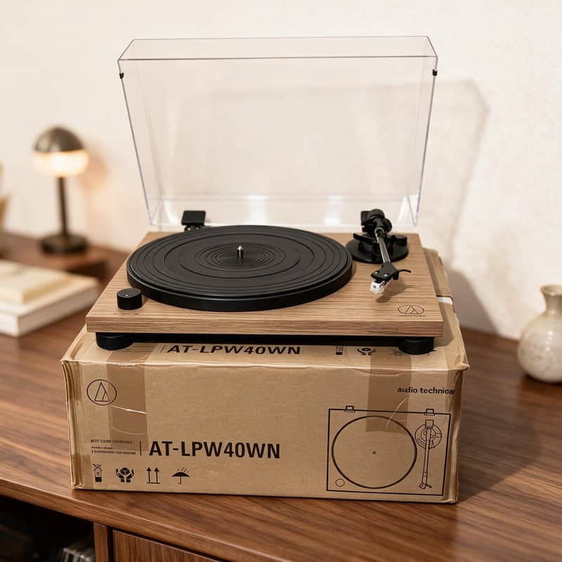 Audio-technica AT-LPW40WN Rare Vintage MINT Turntable Manual Carbon Warranty