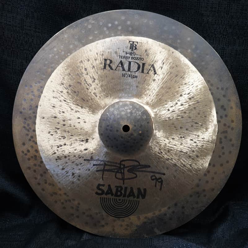 Sabian Radia Series 16" Crash AUTOGRAPHED by Terry Bozzio image 1