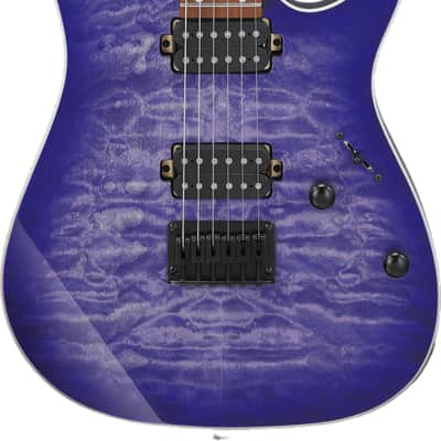 Ibanez RG421QM Standard Electric Guitar, Jatoba Fingerboard, Cerulean Blue Burst image 1