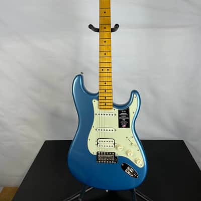 Fender American Professional Classic Stratocaster HSS Electric Guitar, Maple Fingerboard, Faded Lake Placid Blue image 1