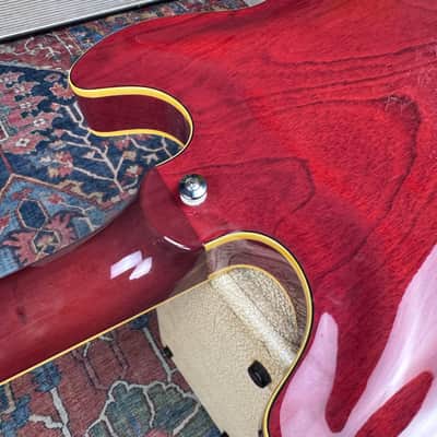 Yamaha ES-335 Style Model SA-700 Semi Hollow Persimmon Red - 1980 image 15