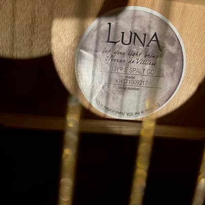 Luna Gypsy Spalt Grand Acoustic Guitar w/ Case image 8