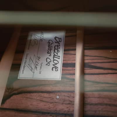 Breedlove Guitar Company SJ/E | Sitka Spruce top & Striped Ebony | Tumalo , Oregon, USA | Signed Larry Breedlove & Steve Henderson image 19