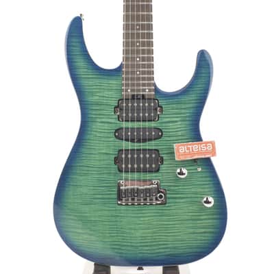 Charvel MJ Dinky DK24 HSH 2PT W MAH FM 2024 Caribbean Burst 3847gr image 1