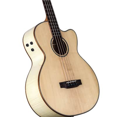 Teton STB130FMCENT 130 Series Solid Sitka Spruce Top Mahogany 4-String Acoustic-Electric Bass Guitar image 3